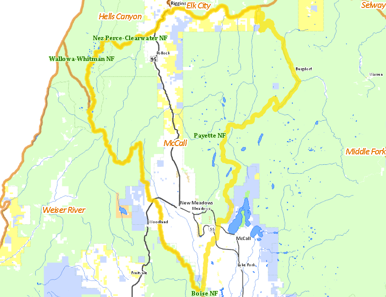 Map of Hunt Area